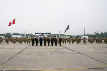 DecimoContingenteCiaIngPeru Minusca ActoDespedida Pentagonito jun2025 MInDefPeru