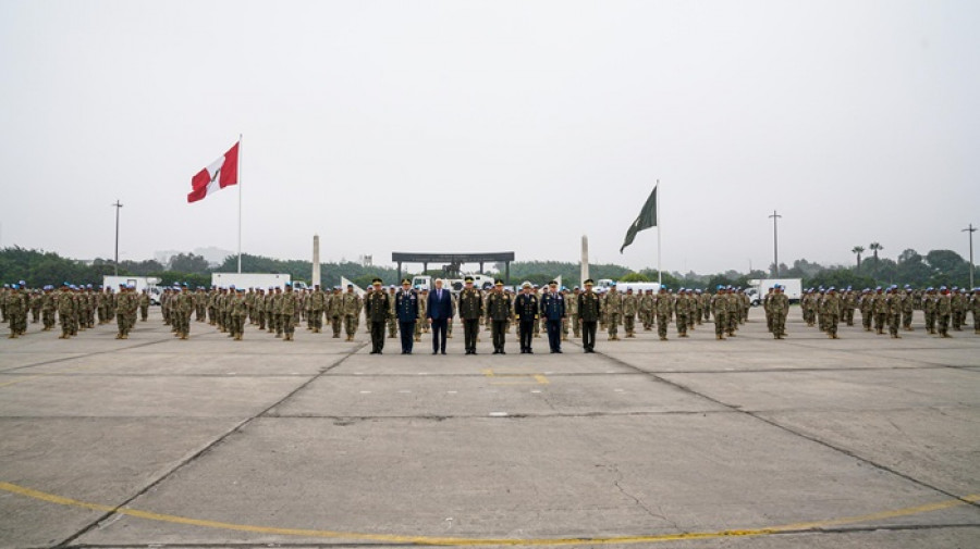DecimoContingenteCiaIngPeru Minusca ActoDespedida Pentagonito jun2025 MInDefPeru
