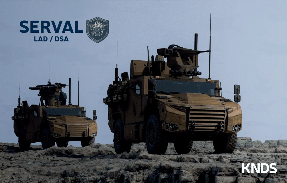 KNDS lanza al mercado una versión de su blindado ligero Serval equipada con una torreta antidrón ARX de 30mm