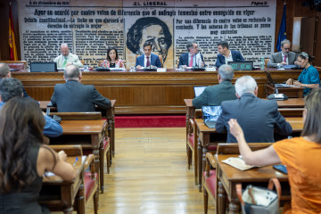 La ministra Robles durante su comparecencia en el Senado el pasado viernes 27 de junio de 2025
