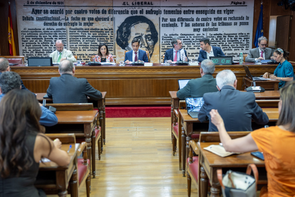La ministra Robles durante su comparecencia en el Senado el pasado viernes 27 de junio de 2025