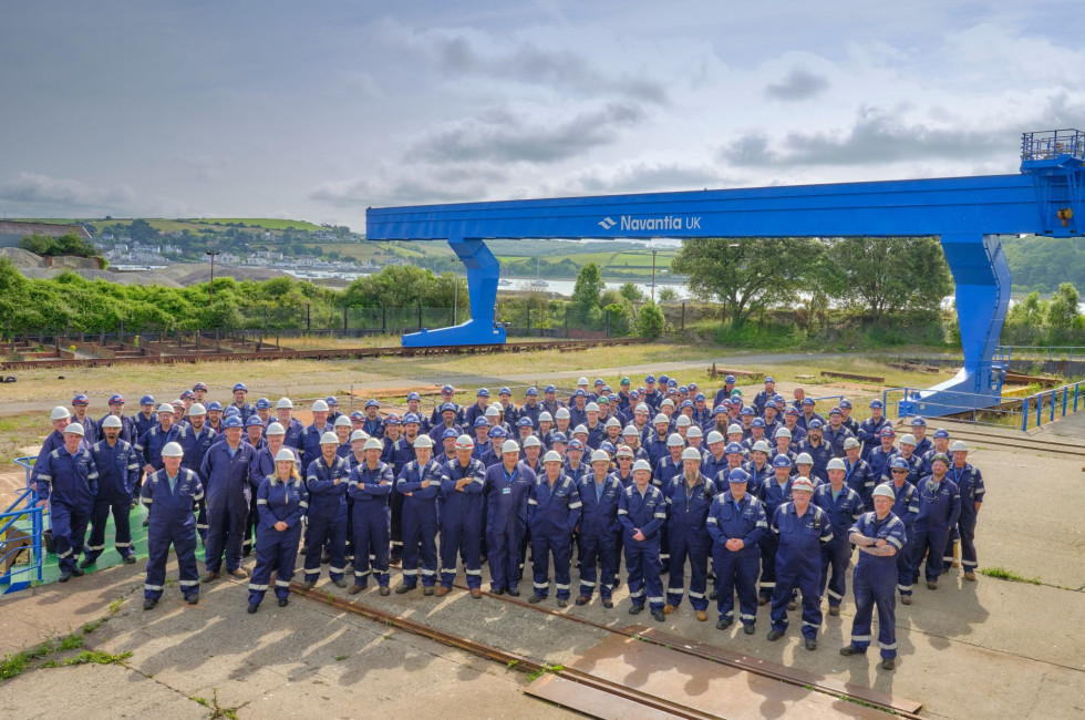Navantia UK ya luce con su marca en los antiguos astilleros de Harland & Wolff en Belfast
