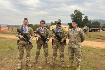 Equipo de la BOE Lautaro en el Tercer Campeonato de Tiro Práctico de Combate del Cuerpo de Infantería de Marina Firma Comando de Operaciones Especiales del Ejército de Chile