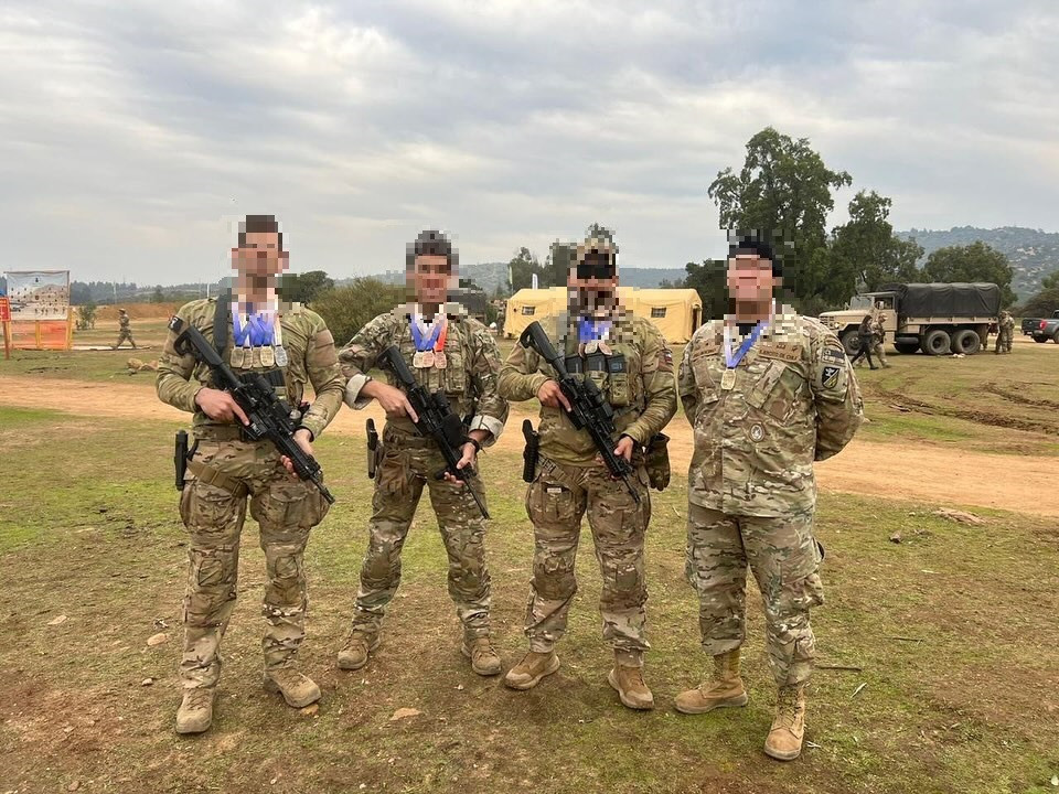 Equipo de la BOE Lautaro en el Tercer Campeonato de Tiro Práctico de Combate del Cuerpo de Infantería de Marina Firma Comando de Operaciones Especiales del Ejército de Chile