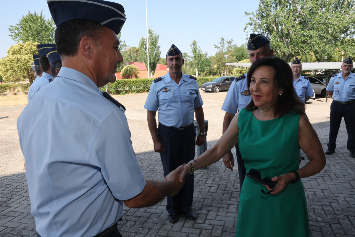 Margarita Robles a su llegada al Claex