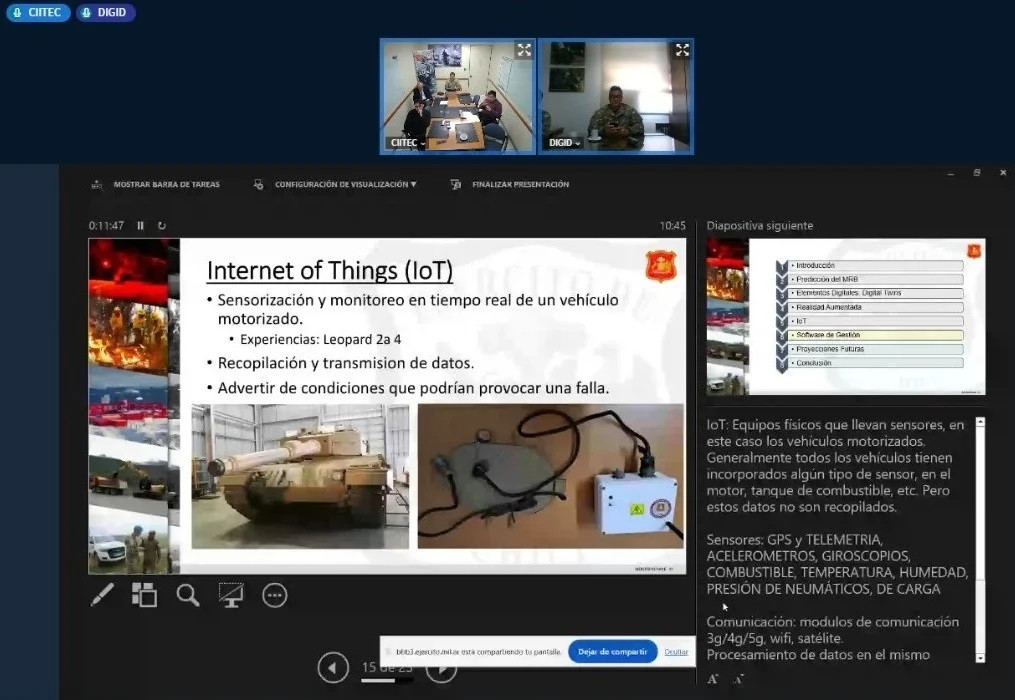 Exposiciu00f3n de sensorizaciu00f3n y monitore remoto en tiempo real de tanque Leopard 2A4 Firma Eju00e9rcito de Chile 002