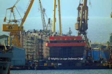 Construcción del primer buque multipropósito en la grada de Asmar Talcahuano Firma Mighty Canal de Youtube La Liga Defensa Chile 002