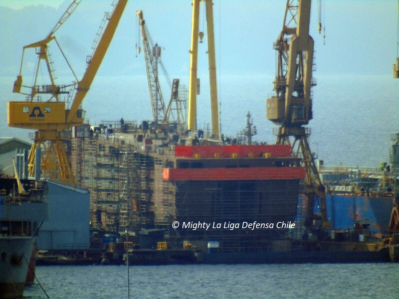 Construcción del primer buque multipropósito en la grada de Asmar Talcahuano Firma Mighty Canal de Youtube La Liga Defensa Chile 002