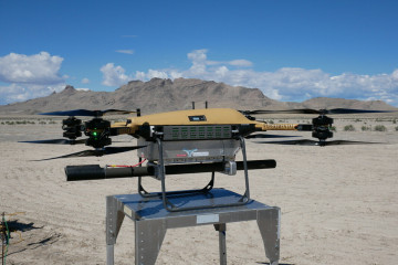 Dron TRV 150 dotado de un proyectil. Imagen. BAE Systems