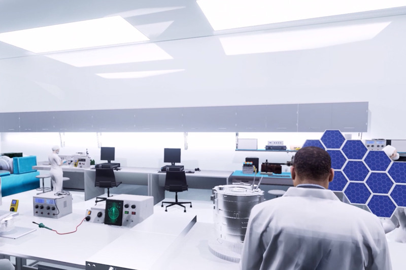 Imagen virtual de Laboratorio de Desarrollo de Tecnología Espacial en donde se construirán integrarán y probarán satélites y otras tecnologías espaciales Firma FACh