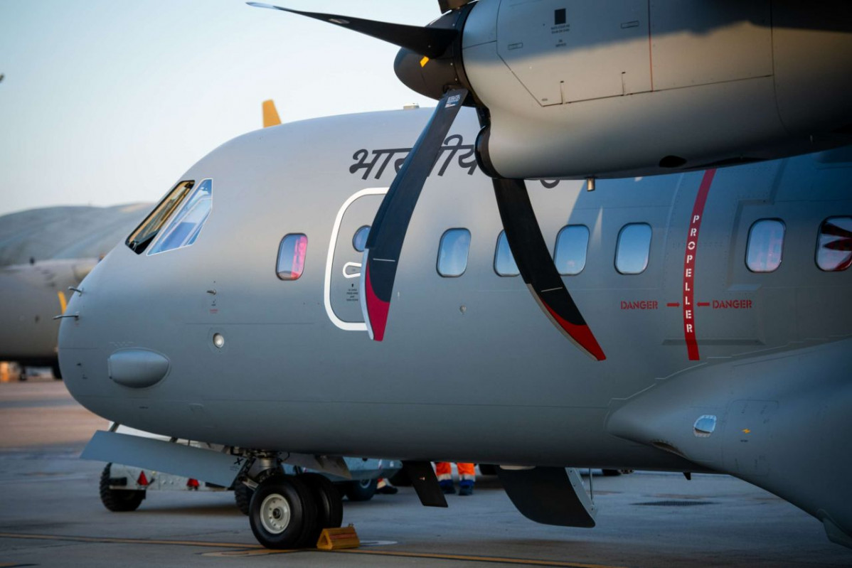 C295 ya pintado para la Fuerza Au00e9rea India