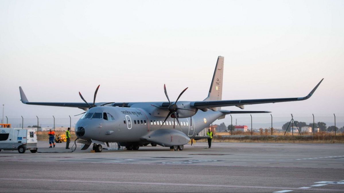 C295 en Sevilla antes de partir con destino a ser entregado a la Fuerza Au00e9rea India