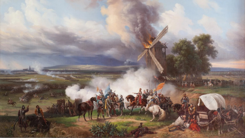 El duque de Saboya, general de Felipe II, vence a los franceses en San Quintín