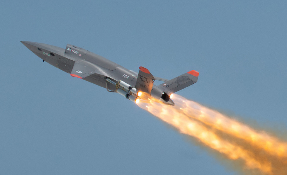 Un XQ 58A Valkyrie de la USAF, en pleno vuelo