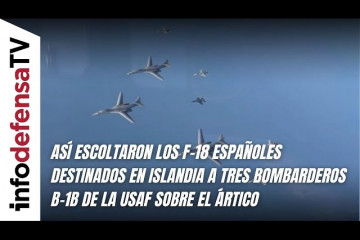 Así escoltaron los F-18 españoles destinados en Islandia a tres bombarderos B-1B de la USAF