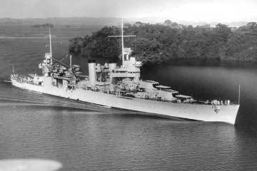 USS Vincennes (CA 44) in Panama Canal 1938