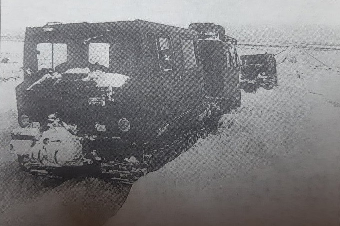 Carros VVT BV 206 D del Destacamento de Infantería de Marina N°4 Cochrane de la Armada de Chile desplegados en el Terremoto Blanco de 1993
