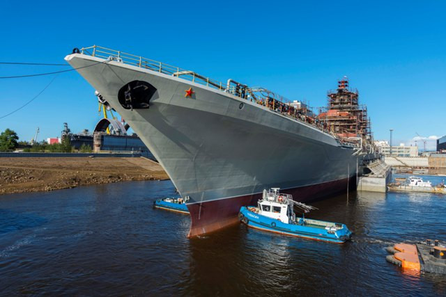 El crucero ruso Almirante Naju00edmov. Foto. Sevmash