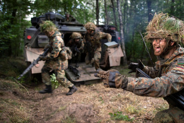 Soldados alemanes durante un entrenamiento. Foto. Bundeswehr