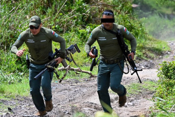Equipo de francotiradores del GOPE de Carabineros en uno de los eventos del cuarto día de Fuerzas Comando 2025 Firma Socsouth