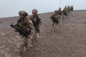 Patrulla de la VI División en el ejercicio Camanchaca 2025 Firma Brigada Motorizada N°4 Rancagua del Ejército de Chile