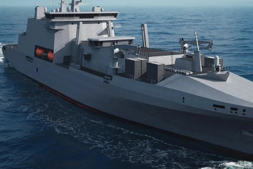 Recreacion aspecto que tendra buque navantia royal navy 97