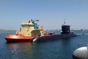 El submarino SS 20 Thomson recalando a Point Loma en el ejercicio DESI 2016 Firma Armada de Chile 002