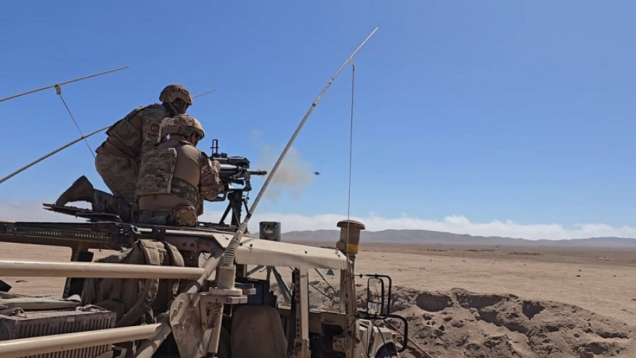 Disparo de lanzagranada MK19 desde un vehículo Humvee Firma Brigada Motorizada N°4 Rancagua del Ejército de Chile 002