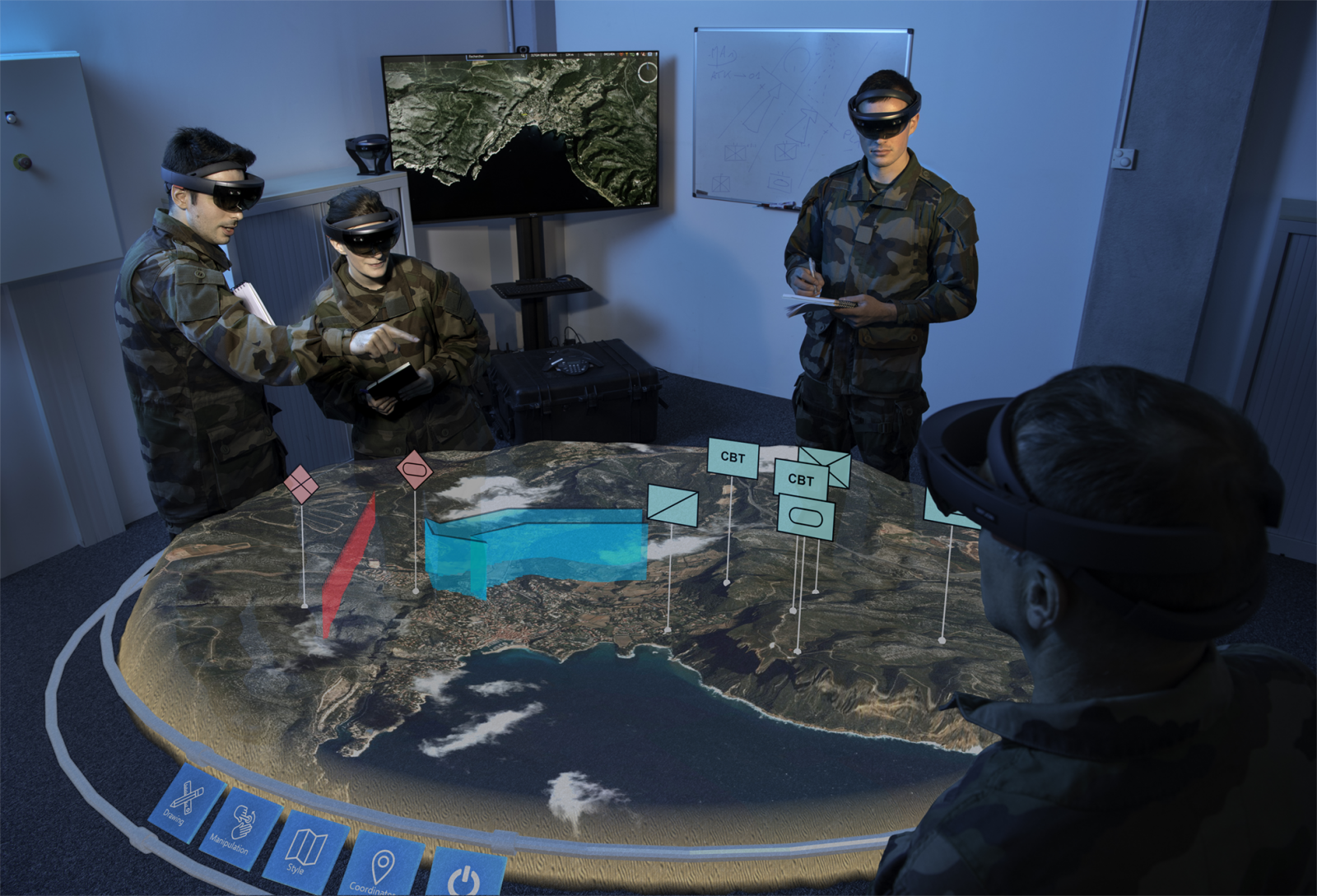 Holographic Tactical Sandbox. Imagen: Airbus Defence and Space