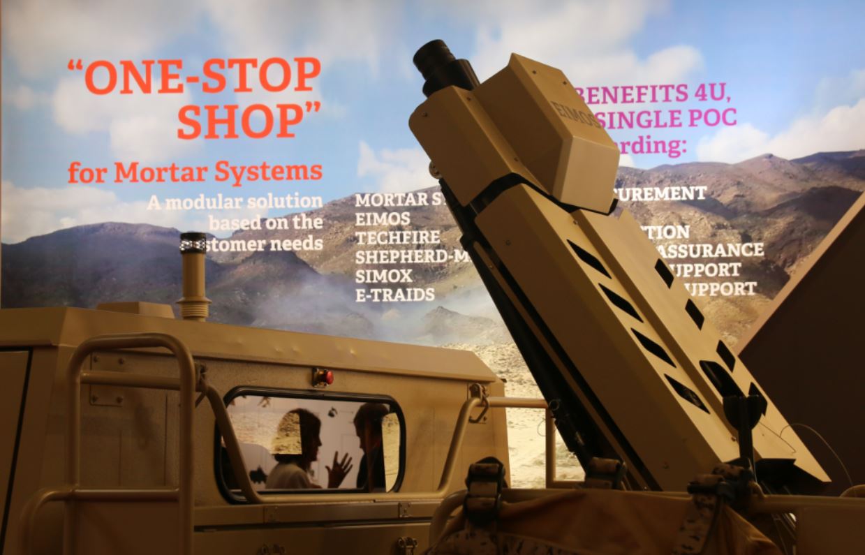 Última versión del sistema de mortero Eimos de Expal en Eurosatory 2018. Foto: Ginés Soriano Forte / Infodefensa.com