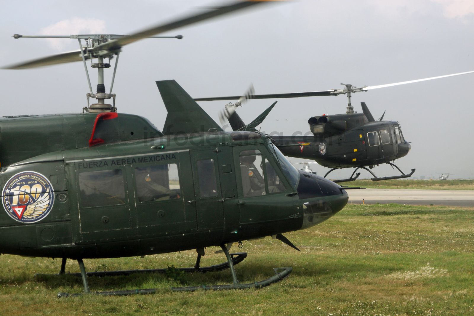 Helicópteros Bell 212 mexicanos. Foto: M.García 