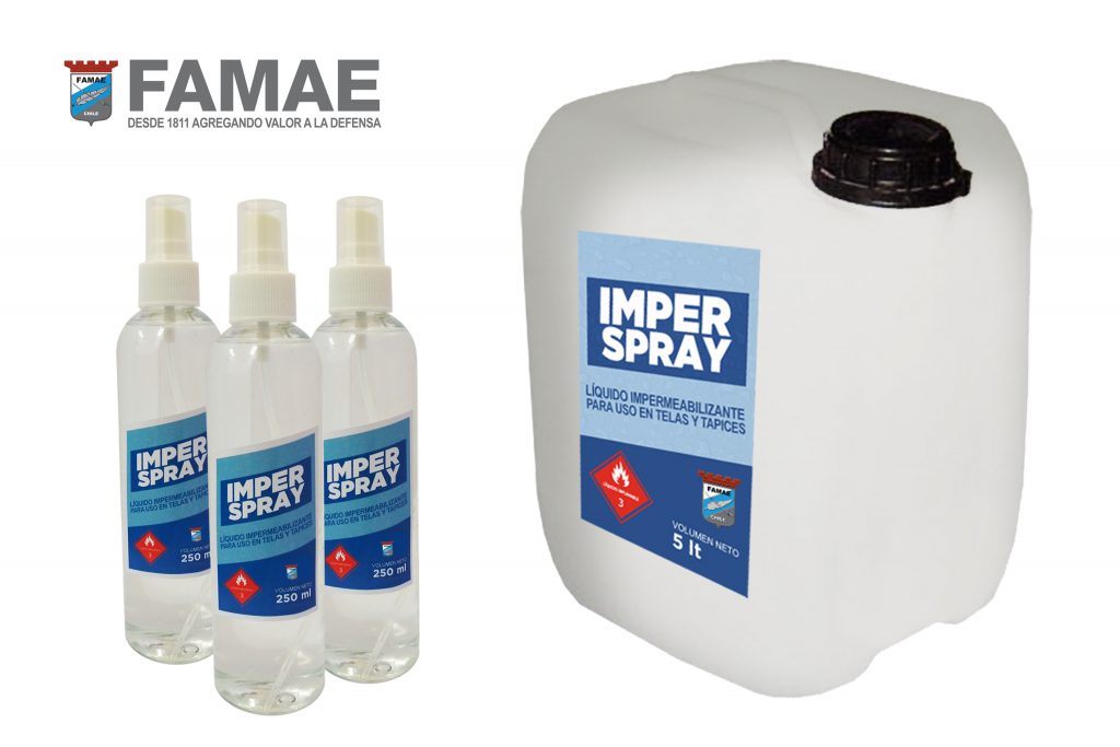 Famae desarrolla el líquido impermeabilizante Imperspray