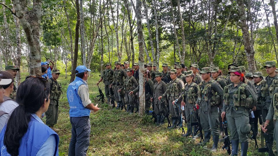 La desmovilización de las FARC. Foto: Ministerio de Defensa de Argentina