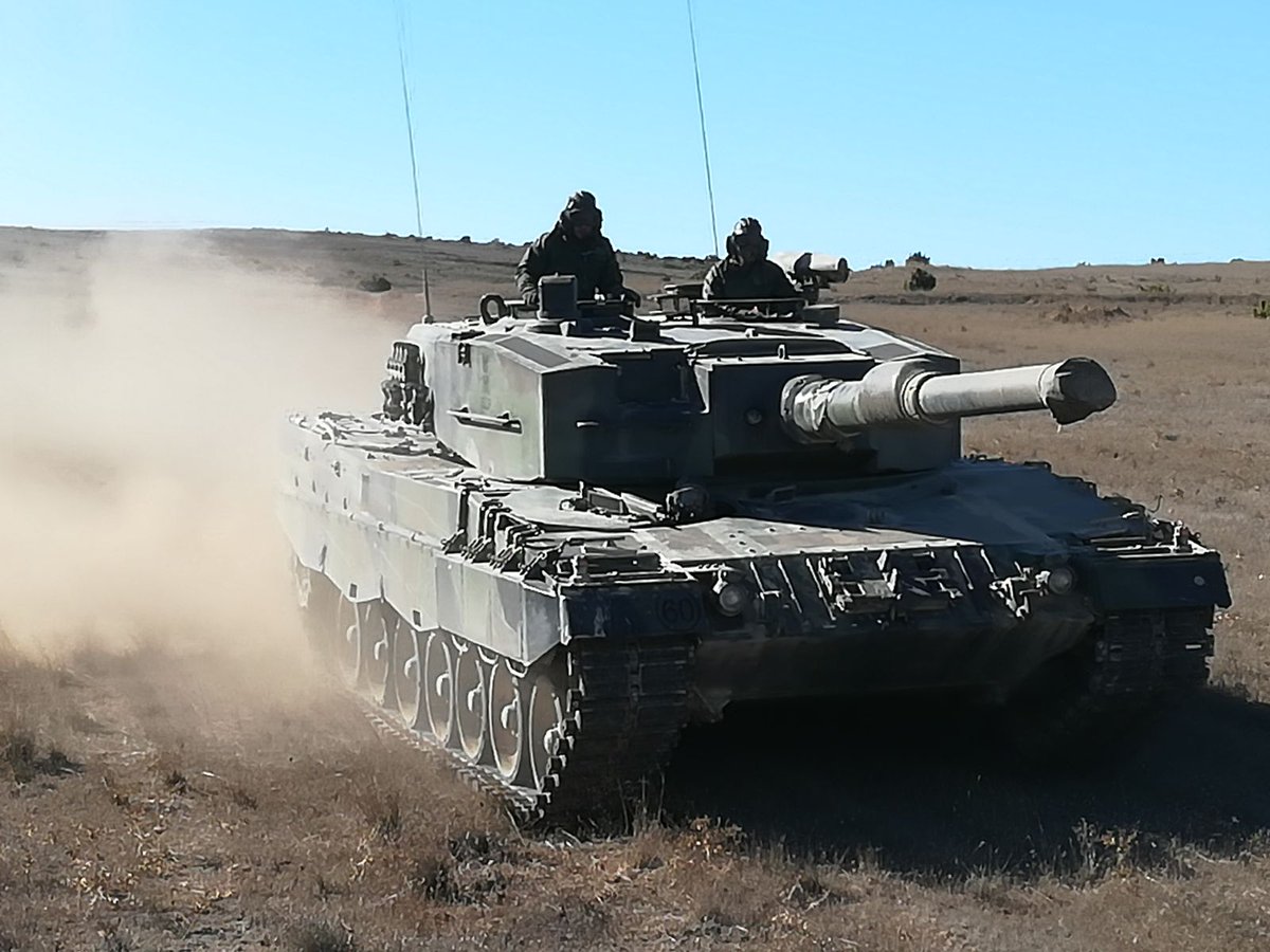 Leopard 2A4 del Ejército de Tierra. Foto: Comandancia de Melilla