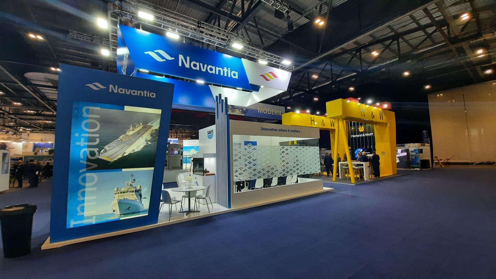 Stands de navantia y Harland & Wolf dsei 2021 foto d garcia